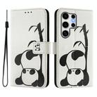 For Samsung Galaxy S25 Ultra 5G ENKAY Painted Leather Phone Case with Card Slots ＆ Holder(Panda Pattern) - 1