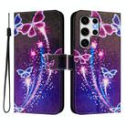 For Samsung Galaxy S25 Ultra 5G ENKAY Painted Leather Phone Case with Card Slots ＆ Holder(Butterfly Pattern) - 1