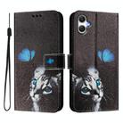 For Samsung Galaxy A06 4G ENKAY Painted Leather Phone Case with Card Slots ＆ Holder(Cat Pattern) - 1