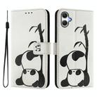 For Samsung Galaxy A06 4G ENKAY Painted Leather Phone Case with Card Slots ＆ Holder(Panda Pattern) - 1