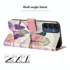 For Samsung Galaxy A16 4G / 5G ENKAY Painted Leather Phone Case with Card Slots ＆ Holder(Butterfly Pattern) - 2