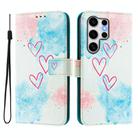 For Samsung Galaxy S24 Ultra 5G ENKAY Painted Leather Phone Case with Card Slots ＆ Holder(Love Pattern) - 1