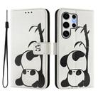 For Samsung Galaxy S24 Ultra 5G ENKAY Painted Leather Phone Case with Card Slots ＆ Holder(Panda Pattern) - 1