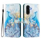 For Samsung Galaxy A26 5G ENKAY Painted Leather Phone Case with Card Slots ＆ Holder(Ocean Marble Pattern) - 1
