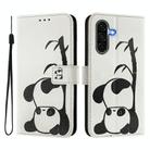 For Samsung Galaxy A26 5G ENKAY Painted Leather Phone Case with Card Slots ＆ Holder(Panda Pattern) - 1