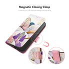 For iPhone 16e ENKAY Painted Leather Phone Case with Card Slots ＆ Holder(Ocean Marble Pattern) - 3