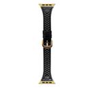 For Apple Watch 46mm / 49mm / 45mm / 44mm Heart-Shaped Embossed Leather Watch Band(Black) - 1