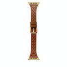 For Apple Watch 46mm / 49mm / 45mm / 44mm Heart-Shaped Embossed Leather Watch Band(Brown) - 1