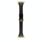 For Apple Watch 42mm / 41mm / 40mm / 38mm Heart-Shaped Embossed Leather Watch Band(Black) - 1