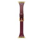 For Apple Watch 42mm / 41mm / 40mm / 38mm Heart-Shaped Embossed Leather Watch Band(Wine Red) - 1