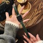 For Apple Watch 42mm / 41mm / 40mm / 38mm Heart-Shaped Embossed Leather Watch Band(Forest Green) - 3