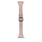 For Apple Watch 42mm / 41mm / 40mm / 38mm Heart-Shaped Embossed Leather Watch Band(Girly Pink) - 1