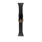 For Huawei Watch GT5 Pro 42mm Heart-Shaped Embossed 18mm Leather Watch Band(Black) - 1