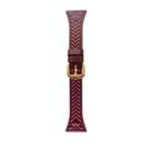 For Huawei Watch GT 3 42mm Heart-Shaped Embossed 20mm Leather Watch Band(Wine Red) - 1