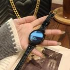 For Honor Watch ES 20mm Heart-Shaped Embossed Leather Watch Band(Black) - 2