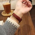 For Honor Watch ES 20mm Heart-Shaped Embossed Leather Watch Band(Wine Red) - 3