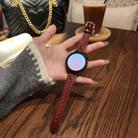 For  Amazfit Active 20mm Heart-Shaped Embossed Leather Watch Band(Wine Red) - 2