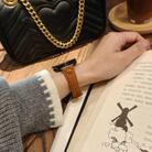 For  Amazfit Active 20mm Heart-Shaped Embossed Leather Watch Band(Brown) - 3