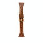 For Garmin Forerunner 165 20mm Heart-Shaped Embossed Leather Watch Band(Brown) - 1