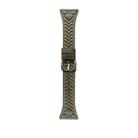 For Samsung Galaxy Watch 7 20mm Heart-Shaped Embossed Leather Watch Band(Retro Green) - 1