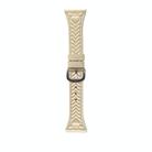 For Honor Watch 4 Pro 22mm Heart-Shaped Embossed Leather Watch Band(Apricot) - 1