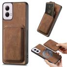 For Motorola Moto G Power 5G 2024 Retro Leather Card Bag Magnetic Phone Case(Brown) - 1