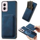 For Motorola Moto G Power 5G 2024 Retro Leather Card Bag Magnetic Phone Case(Blue) - 1