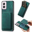 For Motorola Moto G Power 5G 2024 Retro Leather Card Bag Magnetic Phone Case(Green) - 1