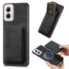 For Motorola Moto G Power 5G 2024 Retro Leather Card Bag Magnetic Phone Case(Black) - 1