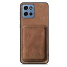 For Motorola Moto G 5G 2025 Retro Leather Card Bag Magnetic Phone Case(Brown) - 2
