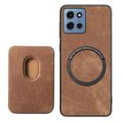For Motorola Moto G 5G 2025 Retro Leather Card Bag Magnetic Phone Case(Brown) - 3