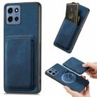 For Motorola Moto G 5G 2025 Retro Leather Card Bag Magnetic Phone Case(Blue) - 1
