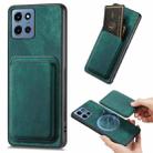 For Motorola Moto G 5G 2025 Retro Leather Card Bag Magnetic Phone Case(Green) - 1