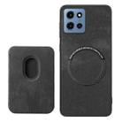 For Motorola Moto G 5G 2025 Retro Leather Card Bag Magnetic Phone Case(Black) - 3