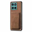 For Motorola Moto Edge 60 Fusion Retro Leather Card Bag Magnetic Phone Case(Brown) - 2