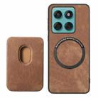For Motorola Moto Edge 60 Fusion Retro Leather Card Bag Magnetic Phone Case(Brown) - 3