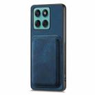 For Motorola Moto Edge 60 Fusion Retro Leather Card Bag Magnetic Phone Case(Blue) - 2