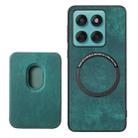 For Motorola Moto Edge 60 Fusion Retro Leather Card Bag Magnetic Phone Case(Green) - 3