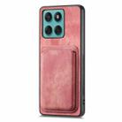 For Motorola Moto Edge 60 Fusion Retro Leather Card Bag Magnetic Phone Case(Pink) - 2