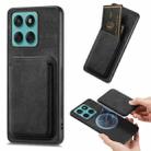 For Motorola Moto Edge 60 Fusion Retro Leather Card Bag Magnetic Phone Case(Black) - 1