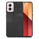 For Motorola Moto G Power 5G 2024 Vintage Leather PC Back Cover Phone Case(Black) - 1