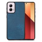 For Motorola Moto G Power 5G 2024 Vintage Leather PC Back Cover Phone Case(Blue) - 1