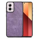 For Motorola Moto G Power 5G 2024 Vintage Leather PC Back Cover Phone Case(Purple) - 1