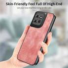 For Motorola Moto G Power 2025 5G Vintage Leather PC Back Cover Phone Case(Pink) - 2