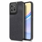 For Motorola Moto G Power 2025 5G Vintage Leather PC Back Cover Phone Case(Black) - 1