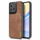 For Motorola Moto G Power 2025 5G Vintage Leather PC Back Cover Phone Case(Brown) - 1