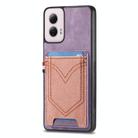For Motorola Moto G Power 5G 2024 Denim Texture Leather Skin Phone Case with Card Slot(Purple) - 1