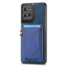 For Motorola Moto G Power 2025 5G Denim Texture Leather Skin Phone Case with Card Slot(Blue) - 2