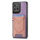 For Motorola Moto G Power 2025 5G Denim Texture Leather Skin Phone Case with Card Slot(Purple) - 2