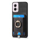 For Motorola Moto G Power 2024 5G Retro Splitable Magnetic Card Bag Leather Phone Case(Black) - 2